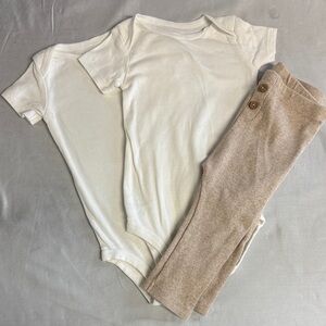 Carter's Little Planet - Organic Cream Onesies and Earthling pants